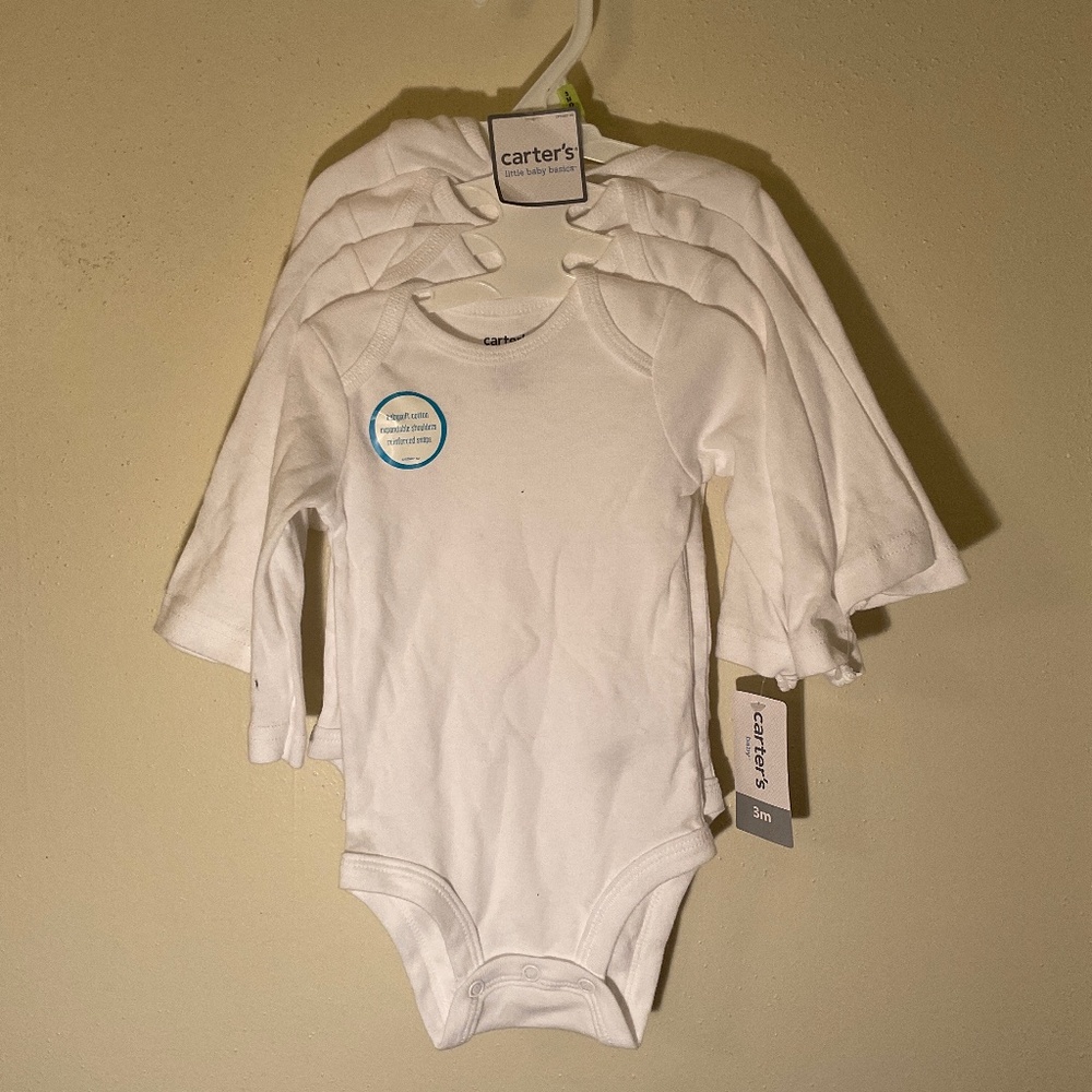 6 Carters all white  body suits